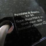 Ceramic lamp stand, Porcelaine de Bruxelles, 1980 Belgium