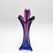 Vase Sommerso Murano violet et bleu
