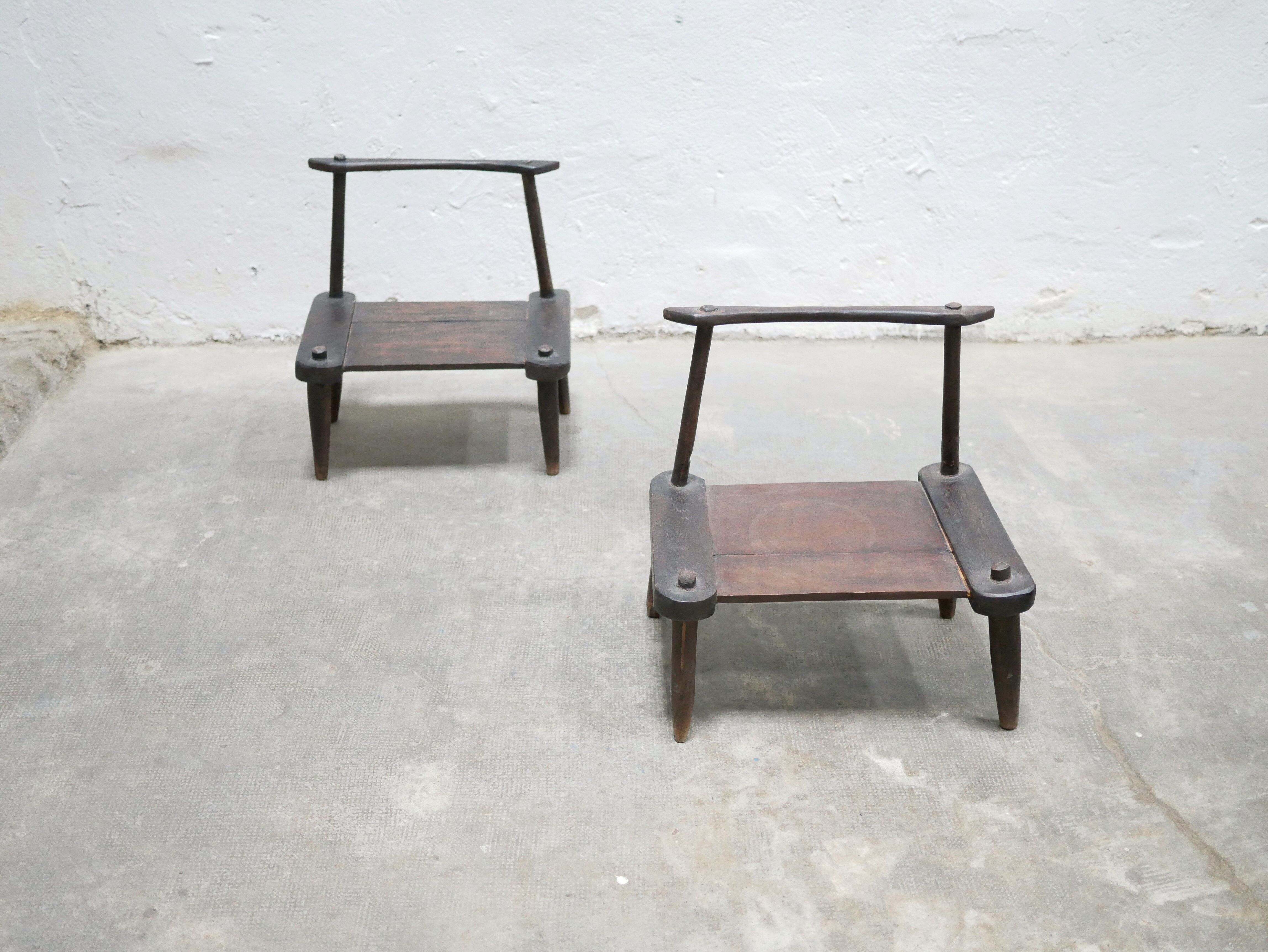 Ancient brutalist African chair