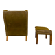 Fauteuil en cuir vintage danois à dossier haut années 1960