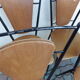 Set of 4 vintage brown leatherette chairs