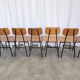 Set of 7 vintage school chairs by stol kamnik / 1970s yugoslavia / mid-cent