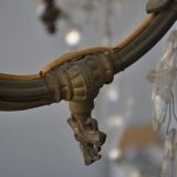 chandelier Crystal bronze dore rocaille style nineteenth pendants