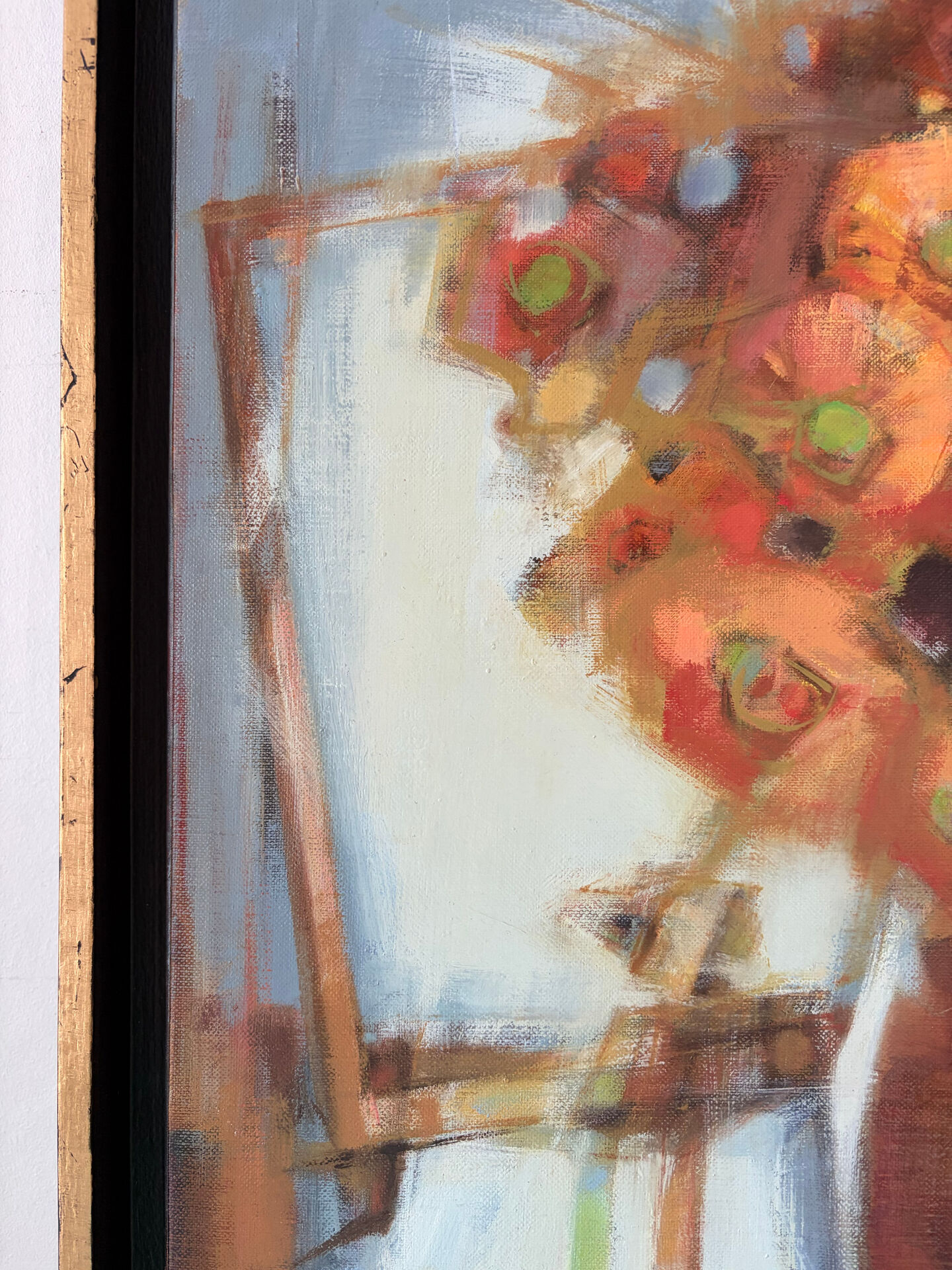 Bouquet to the Loire, oil on canvas signed Marinie 1984