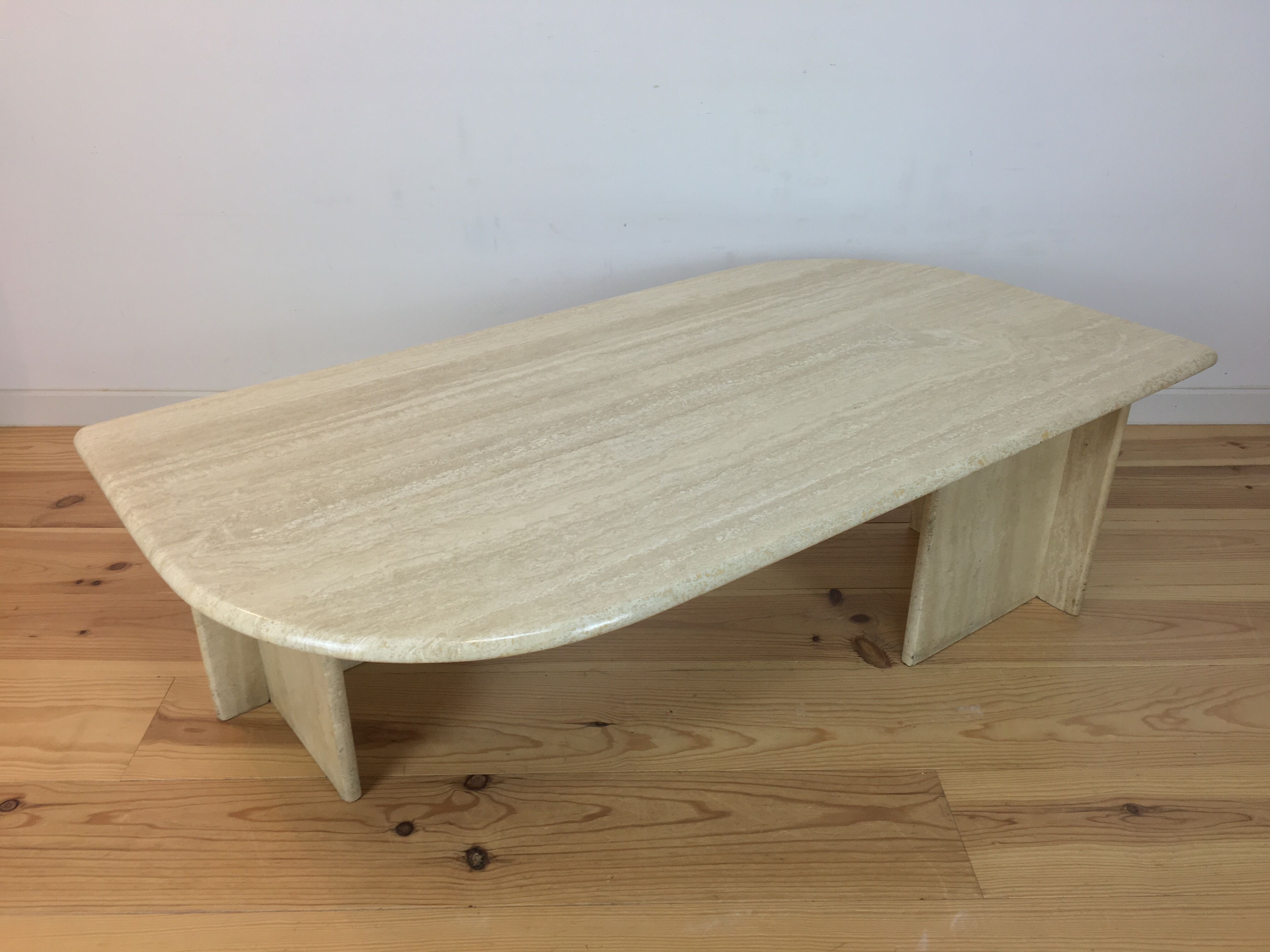 Travertine coffee table