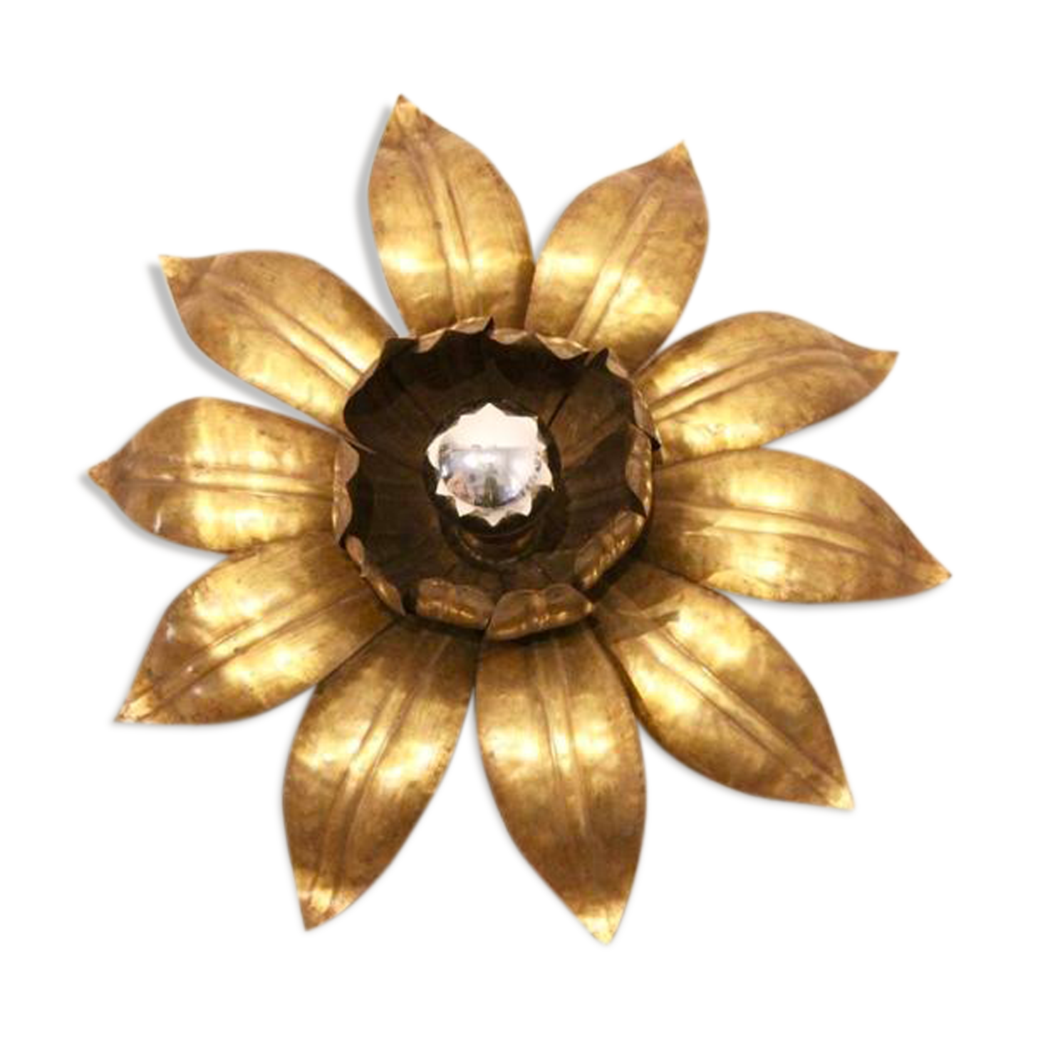 Brass flower ceiling light