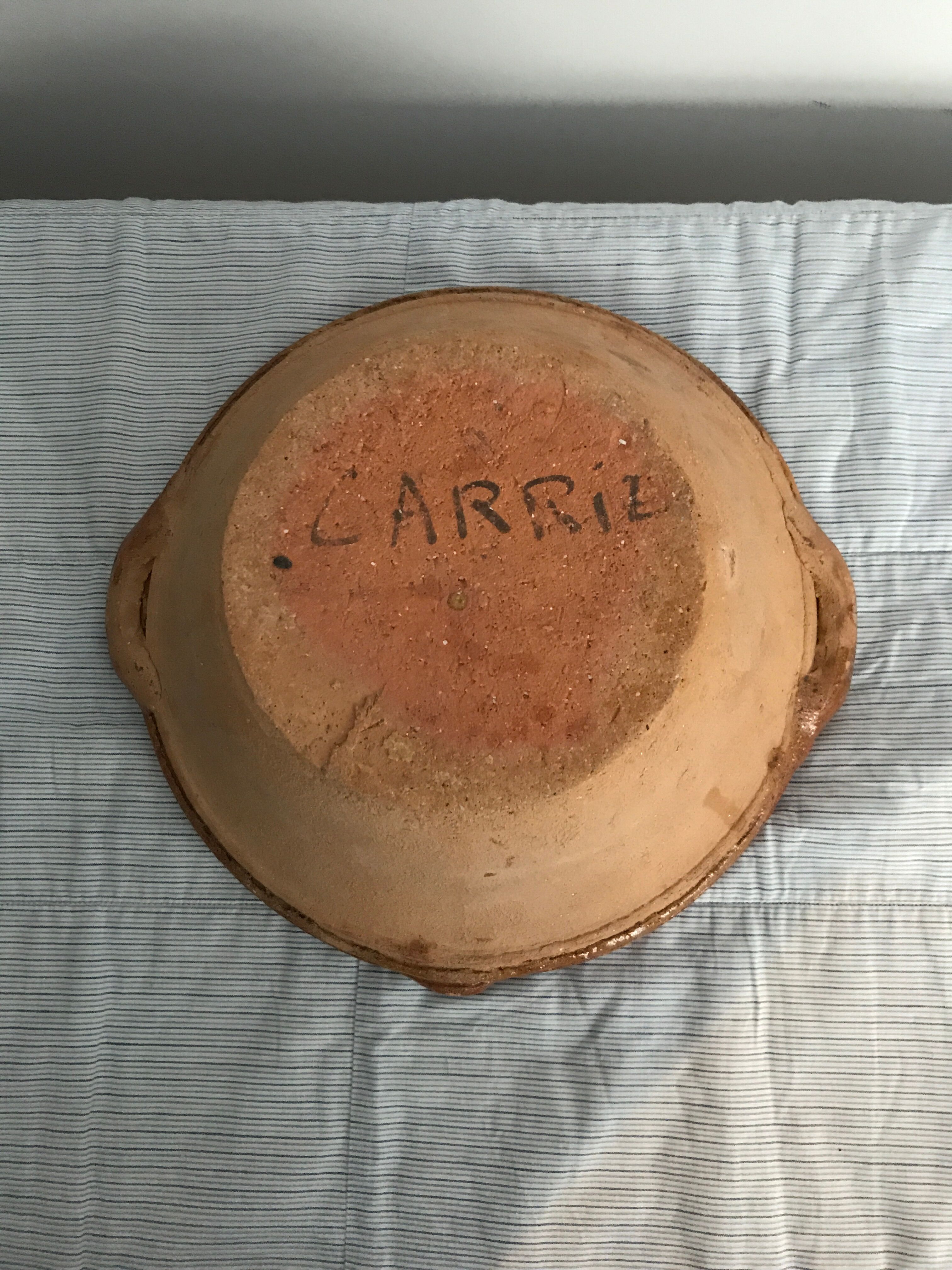 Glazed terracotta dish