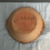 Glazed terracotta dish