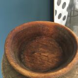 Crafted raw wood jatte