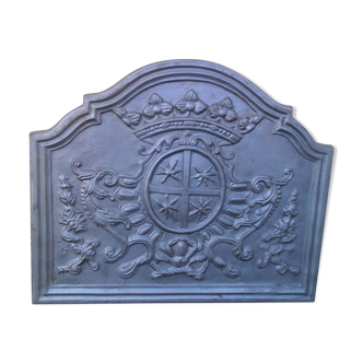 Plaque de cheminée couronne fonderie d'art Stern