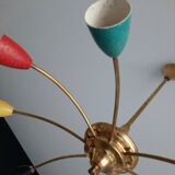 Lustre araignée vintage,luminaire spoutnik ancien