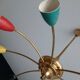 Vintage spider chandelier, old Sputnik light fixture
