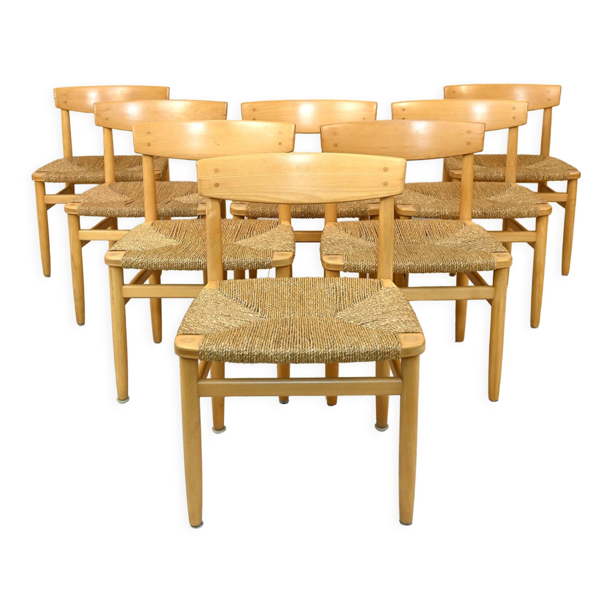 Set of 8 chairs by børge mogensen for karl andersson