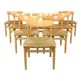 Set of 8 chairs by børge mogensen for karl andersson