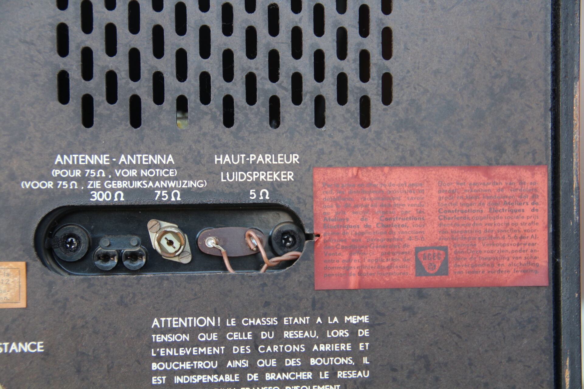 Téléviseur ACEC de 1957