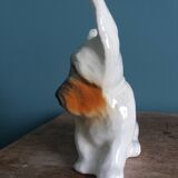 Dog signed Desvres Gabriel Fourmaintraux early 20th century