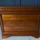Commode en merisier 3 tiroirs XXe style Louis Philippe