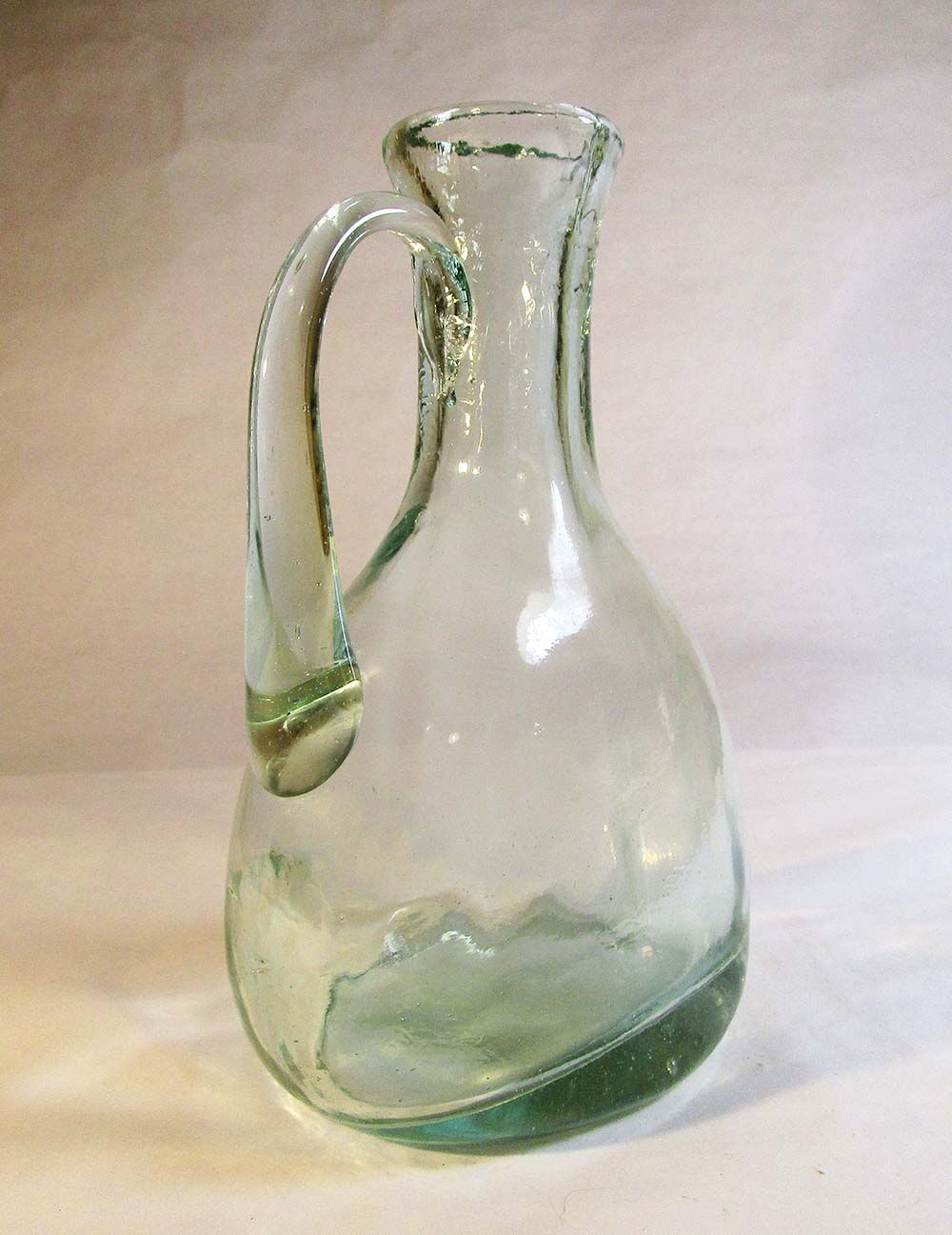 Thick glass pitcher