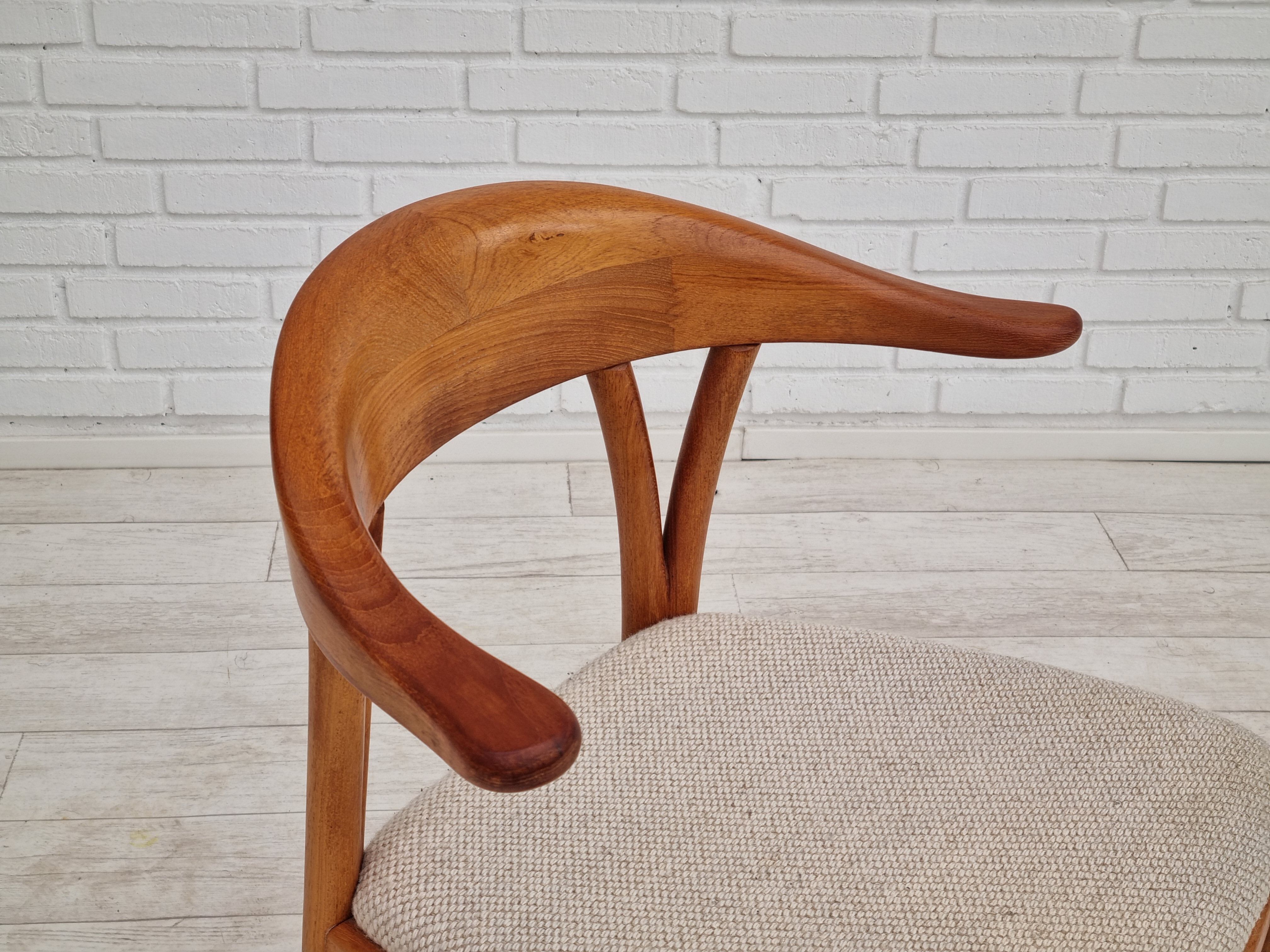 1960s, Danish design, armchair, teak wood, wool, original very good condition