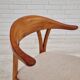 Fauteuil, bois de teck, laine