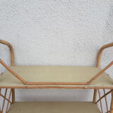 Rattan wall shelf