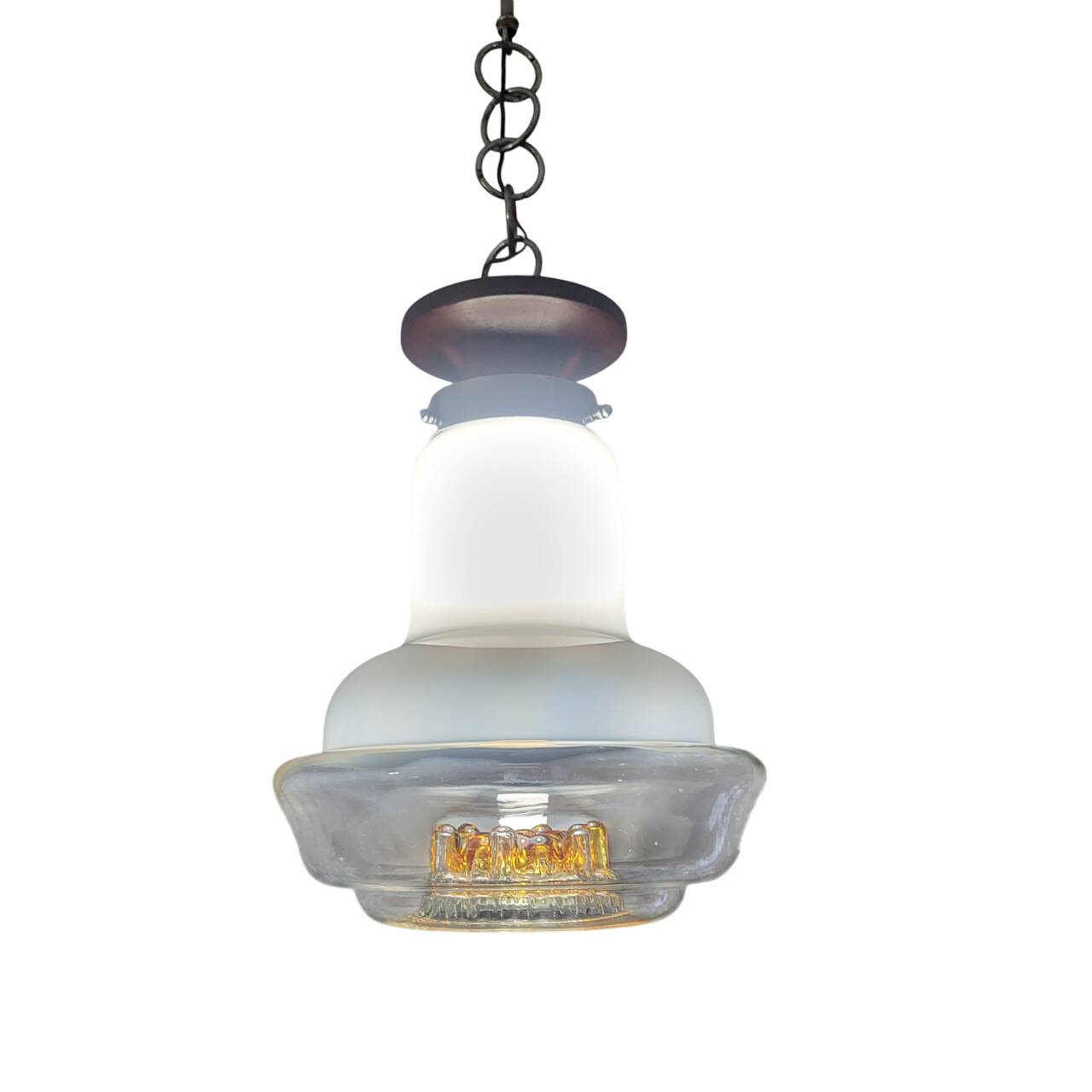 Murano glass mushroom pendant light by Mazzega Italy 1960.70