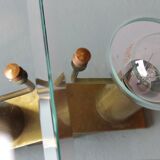 Applique italienne en laiton et verre taillé par Arredoluce