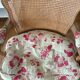 Paire de fauteuils cannés style Louis XV en bois sculpté