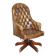 Fauteuil Chesterfield vintage en cuir vieilli