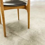 Scandinavian chair 1960 skai black