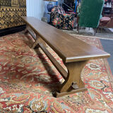 Oak bench for monastery farm table
