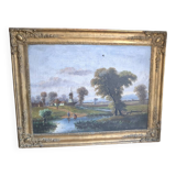 Tableau de paysage XIXe
