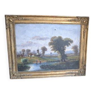 Tableau de paysage XIXe