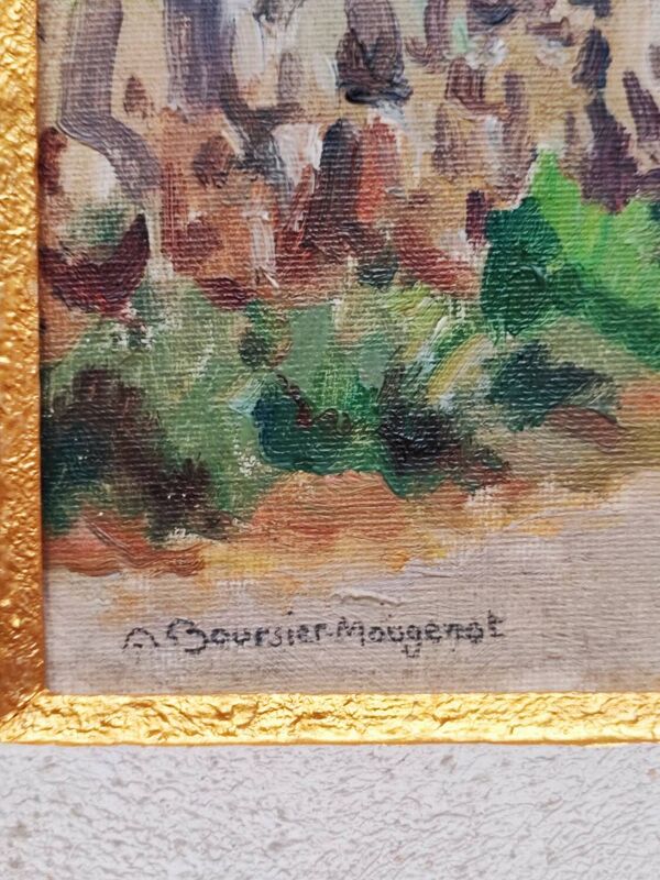 Peinture à l'huile d'André Boursier - Mougenot