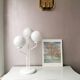Vintage 80s white metal table lamp