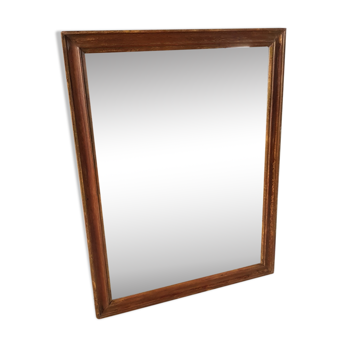 Old large mirror made of teak with frame