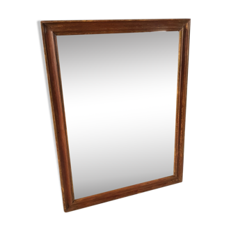 Old large mirror made of teak with frame