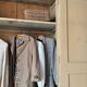 The antique patinated wardrobe