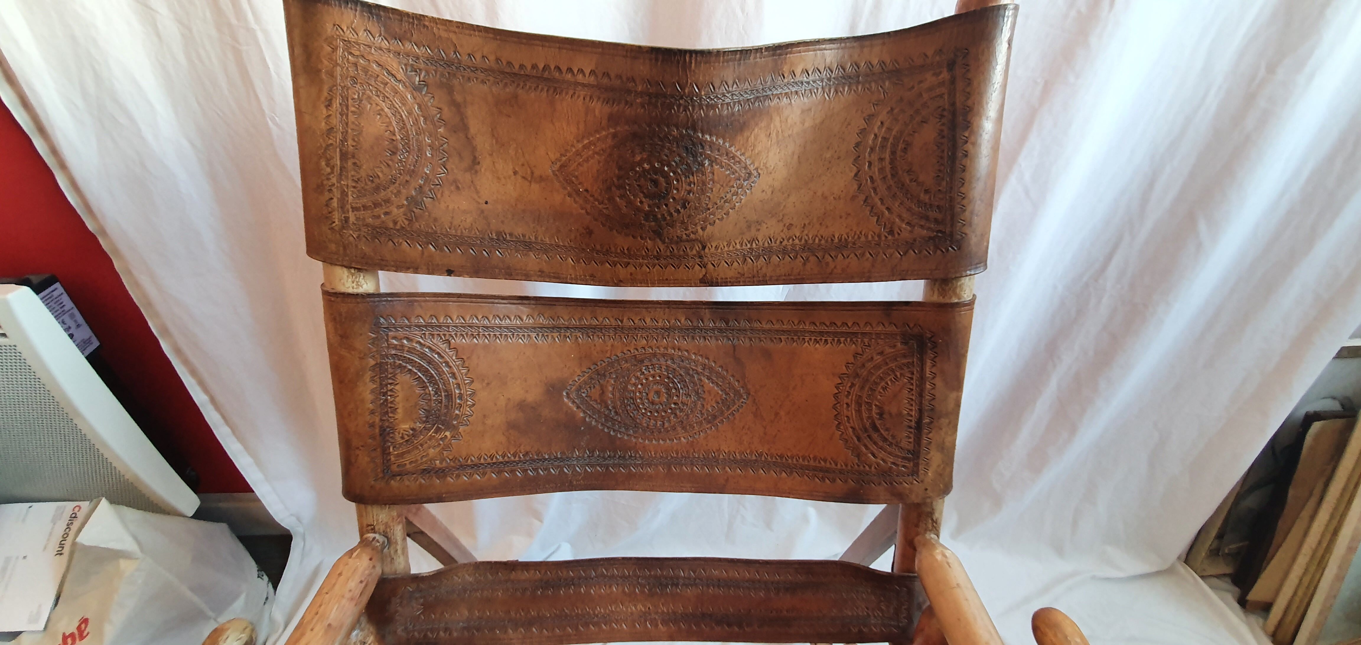 1950 leather rocking chair