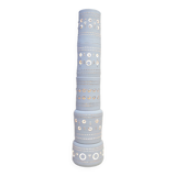 Georges Pelletier, totem floor lamp in white earth.
