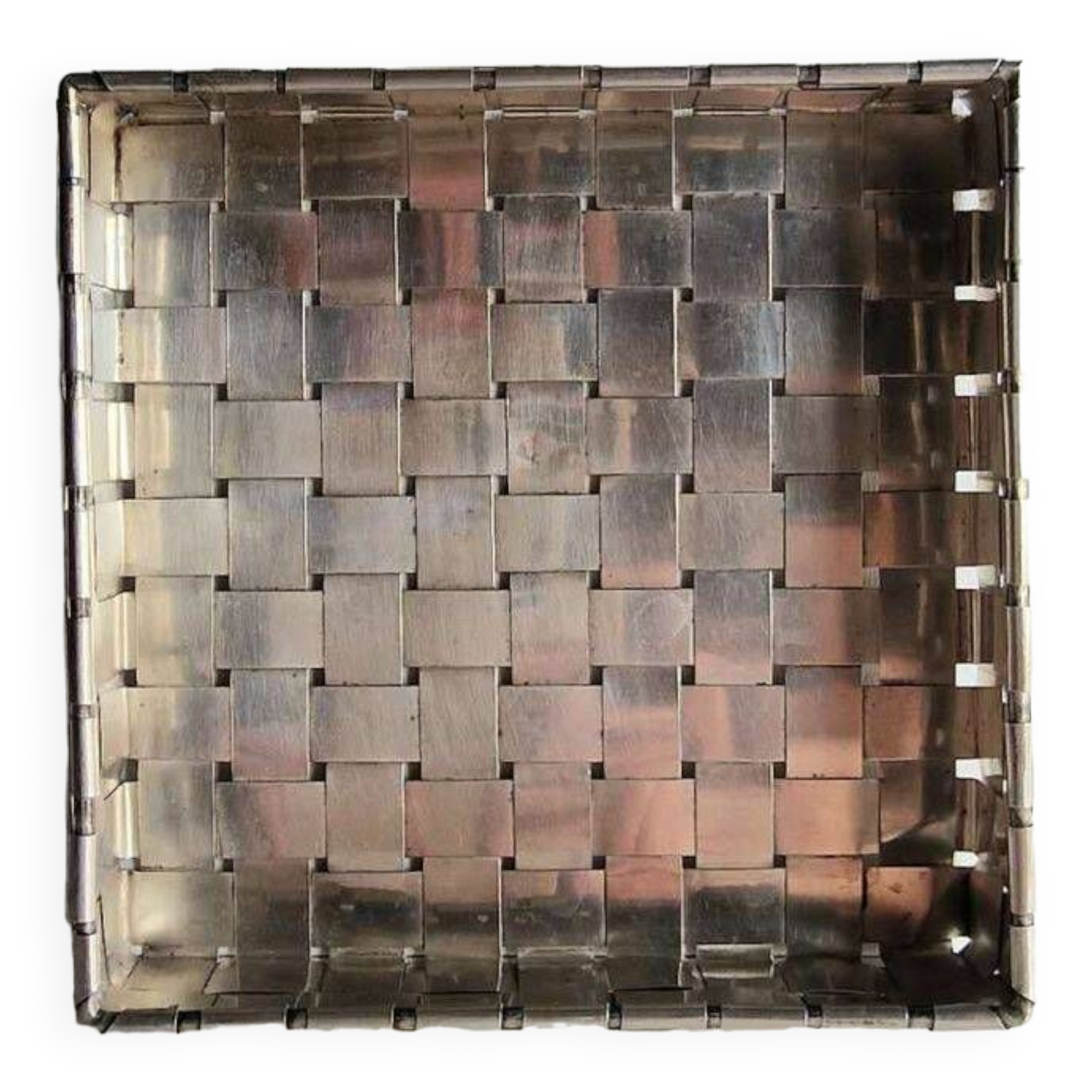 Florence Brandimarte & Passeri 800 silver square woven box
