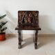Spanish renaissance style folding chair in carved wood by mades