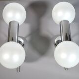 Space Age Wall Lights in Chrome by Motoko Ishii for Staff, 1970s