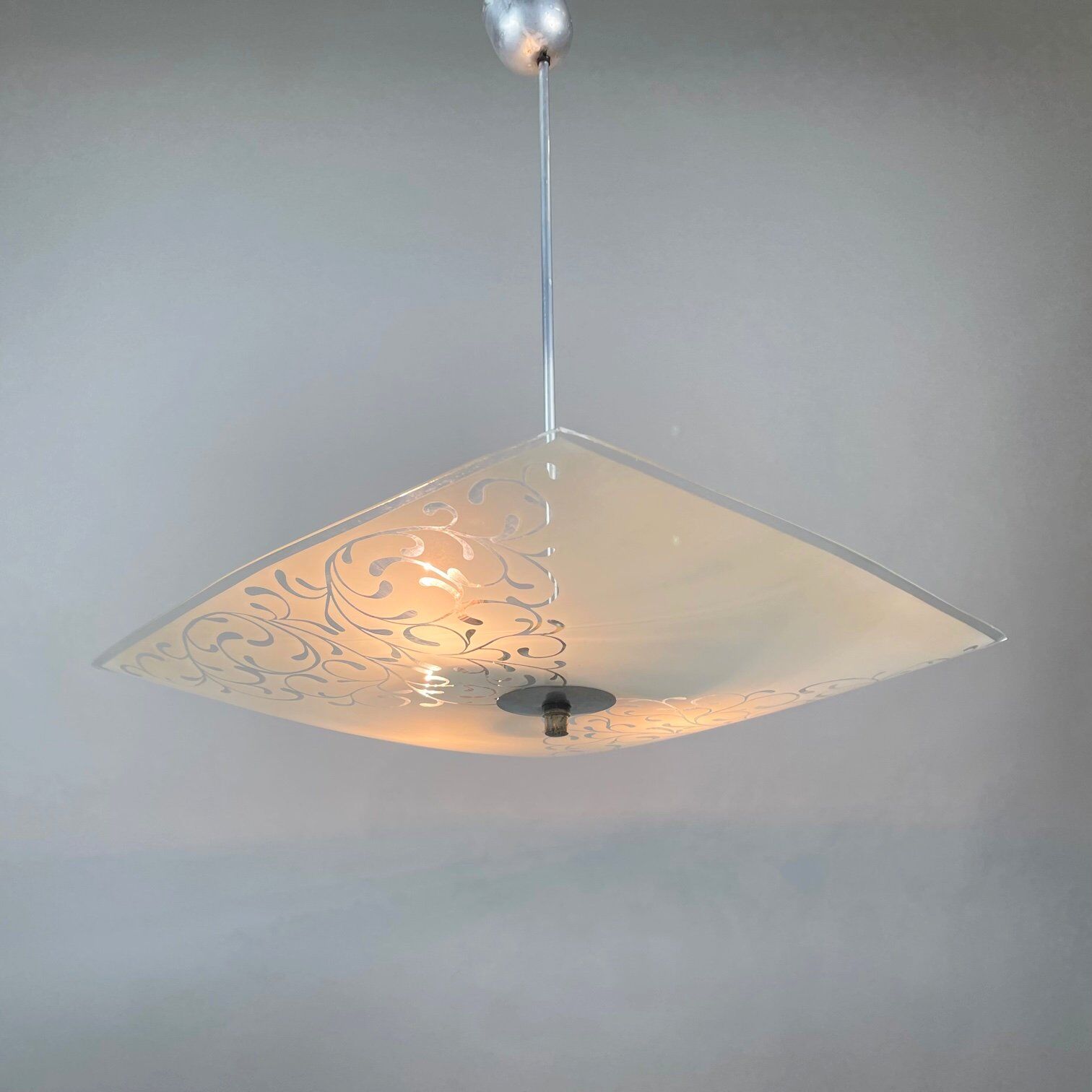 Mid century glass pendant by Napako, Czechoslovakia, 1960's