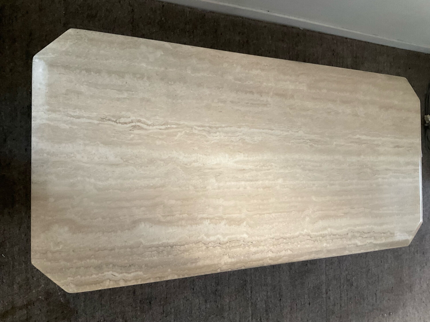 1970s travertine coffee table