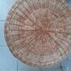 Pedestal table 2 floors in natural rattan