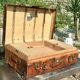Large suitcase or trunk - leather suitcase, period 1910/1920.