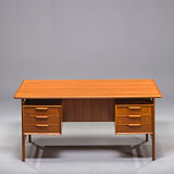 Model 75 Teak Desk by Gunni Omann for Omann Jun Furniture Factory, 1960s