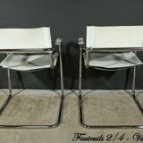 S33 Leather Armchairs, attributed to M. Stam for Fasem, Italy – 1970