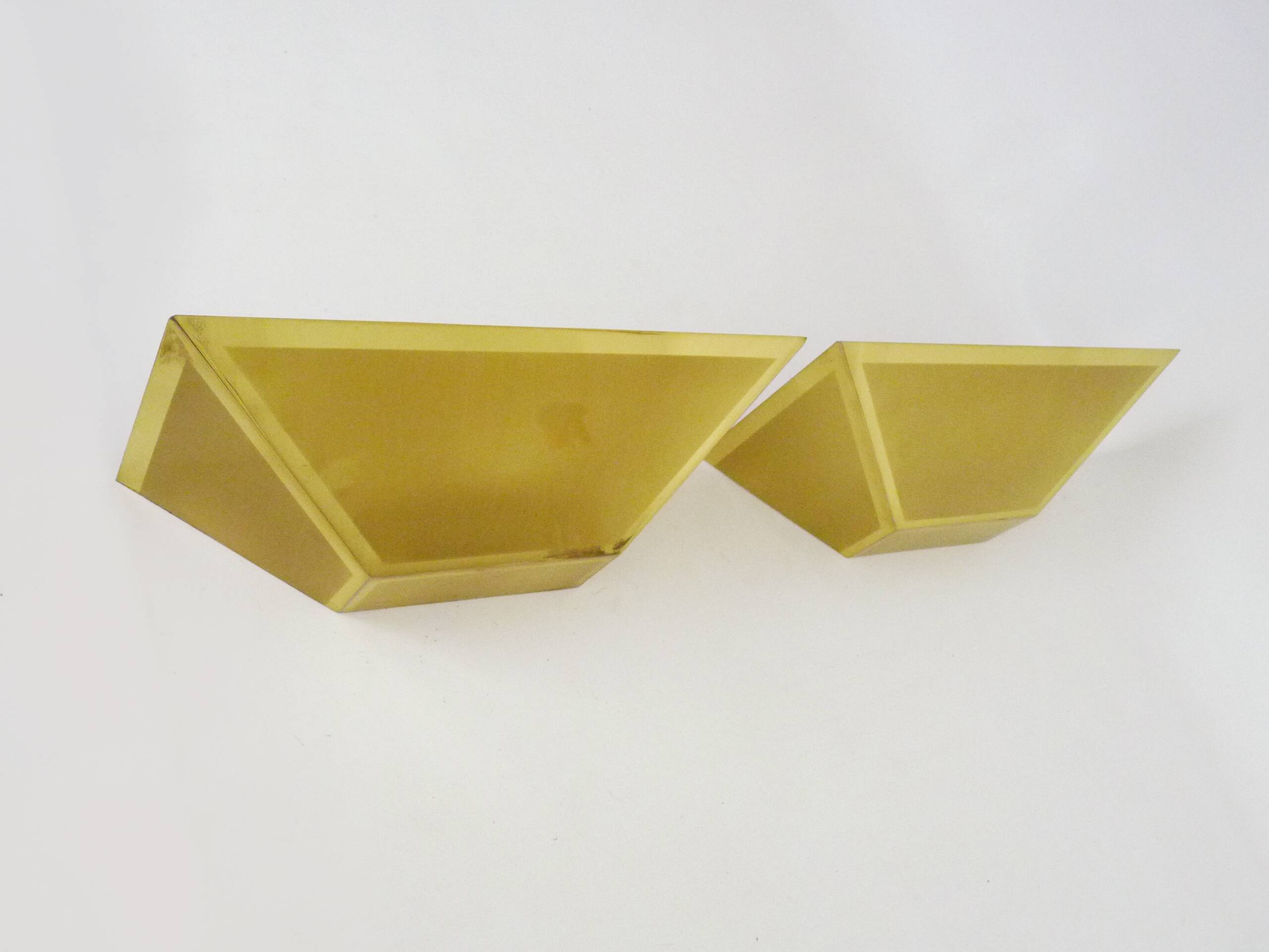 Pair of gold wall sconces 1980s